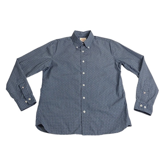Brooks Brothers Other - Brooks Brothers Red Fleece Shirt Men S Blue Geometric All Over Print Long Sleeve